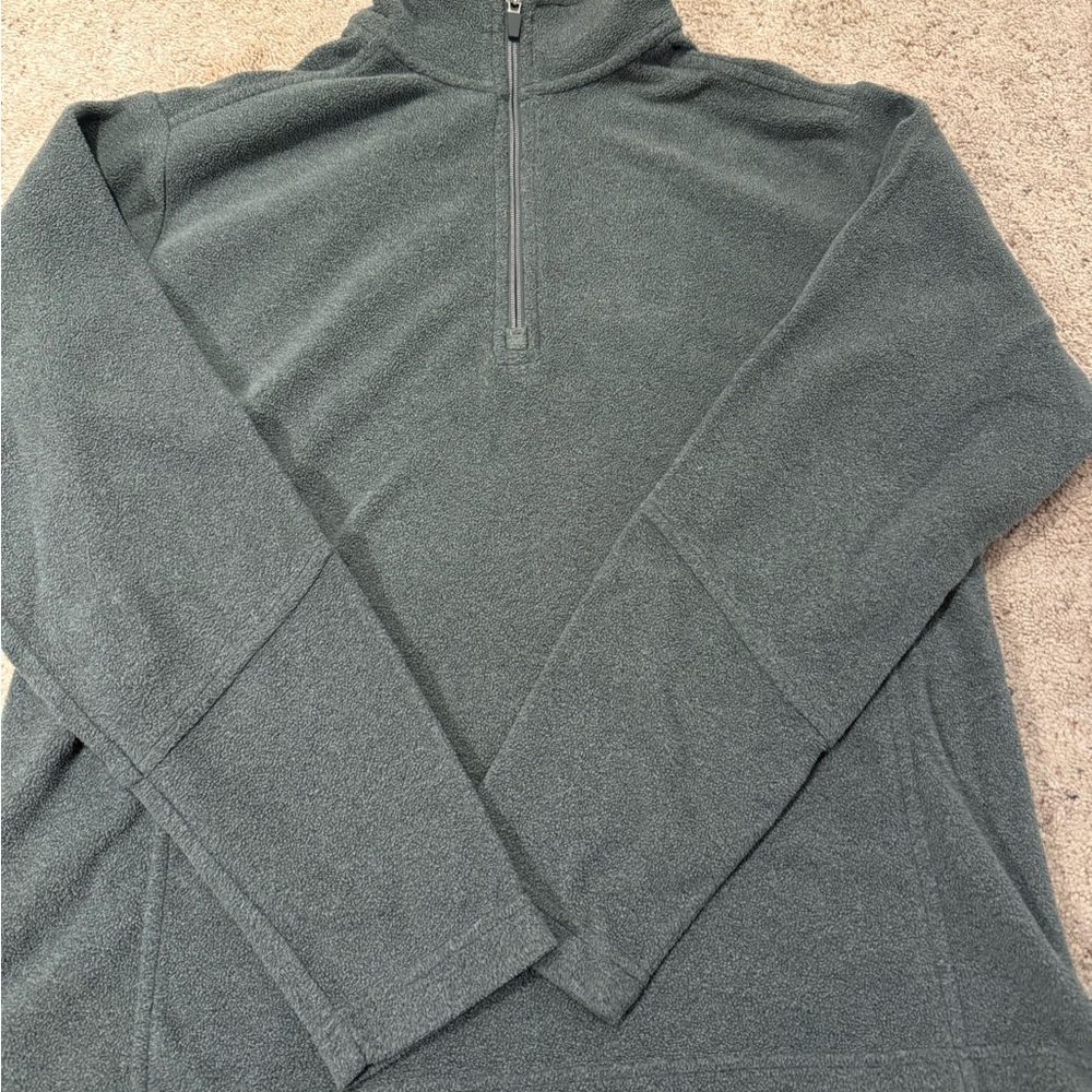 Lands’ End Polartec Fleece Men's Gray Quarter-Zip